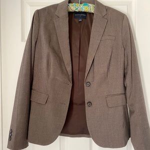 Brown Banana Republic Two-Button Suit Jacket